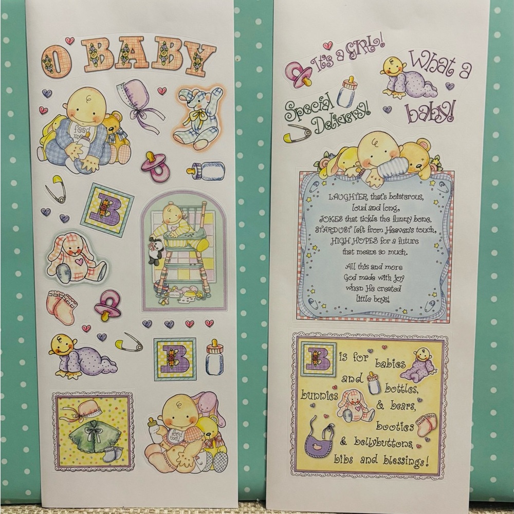 Large Baby Keepsake Scrapbook Keepsake Kit w/ Extras - Picture 6 of 14